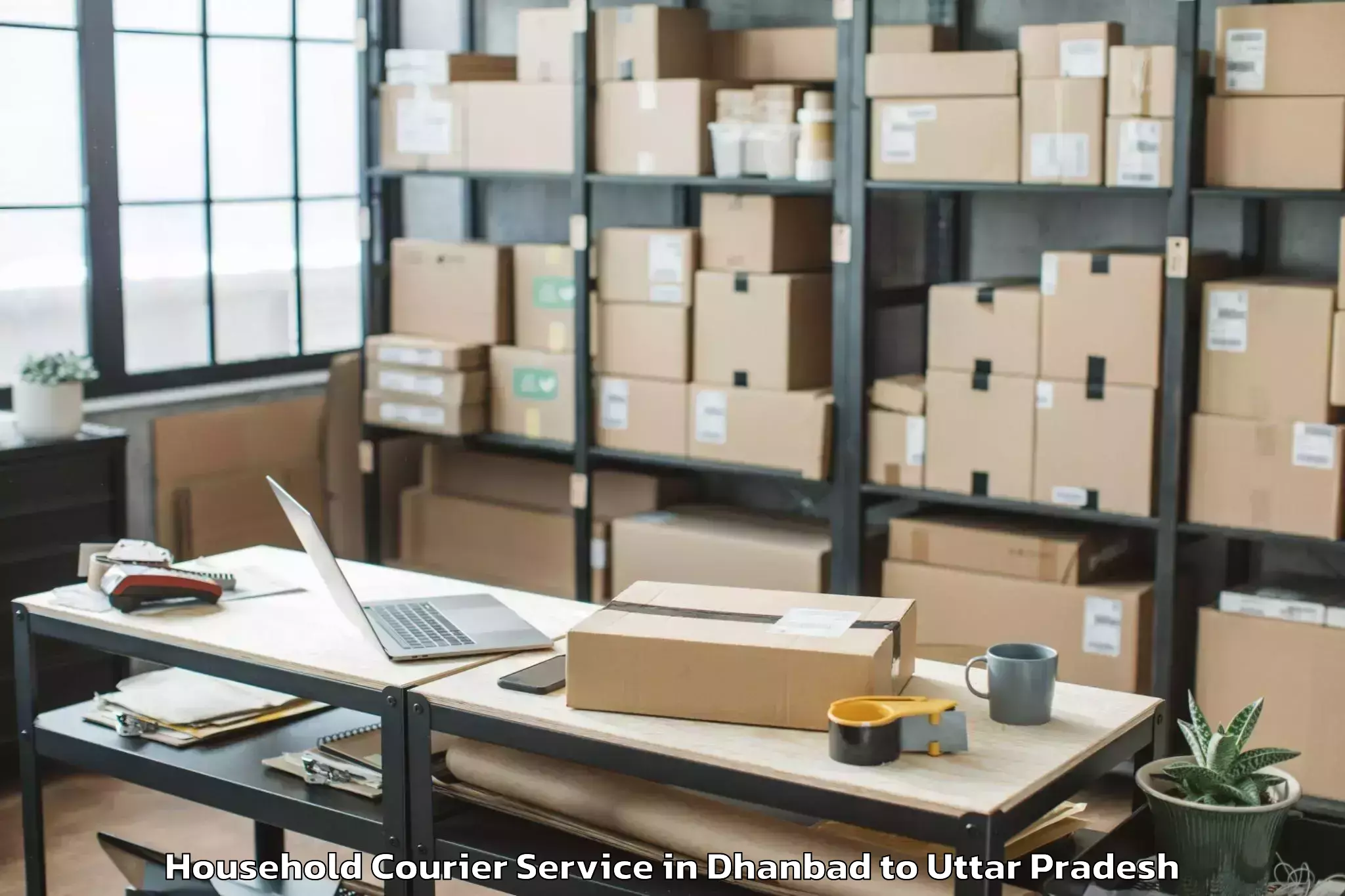 Quality Dhanbad to Sardar Vallabhbhai Patel Unive Household Courier